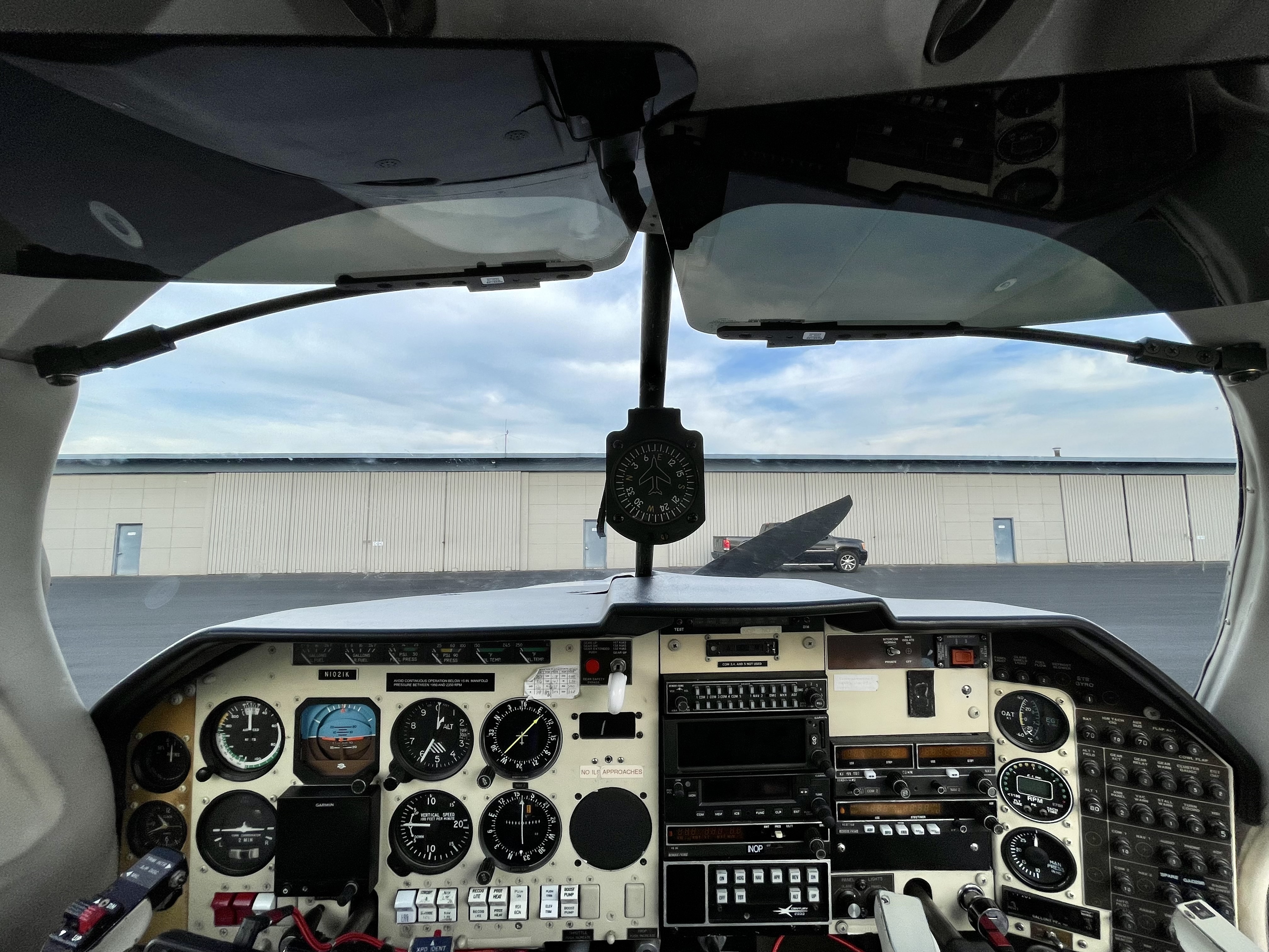 The original steam gauge panel